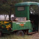 antique green truck