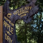 Wooden sign outside the ranch
